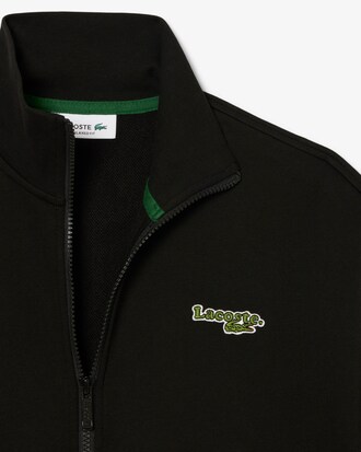 Relaxed Fit-Sweatshirt mit Rei&szlig;verschluss und Badge