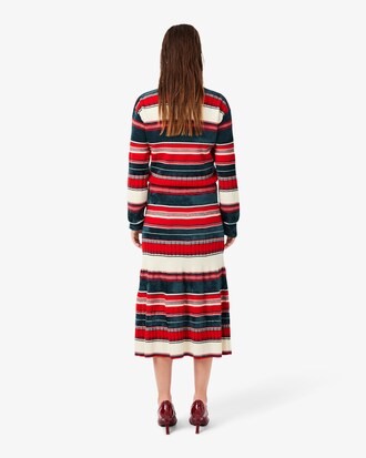 Runway Maxikleid mit Streifen und Polokragen