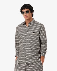 Regular Fit-Baumwollhemd mit Print
