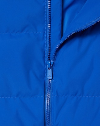 Puffer-Jacke mit Kapuze und gesticktem Krokodil