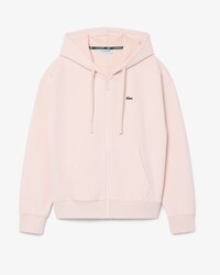 Hoodie aus Piqu&eacute; mit Rei&szlig;verschluss