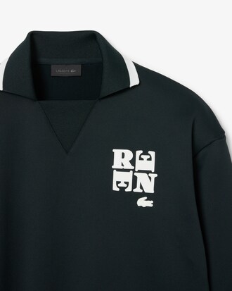 Sweatshirt Runway mit Polokragen und Badge-Akzenten