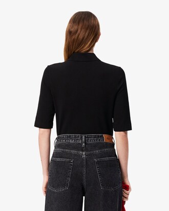 Slim Fit-Polohemd L.12.D mit Dreiviertelärmeln