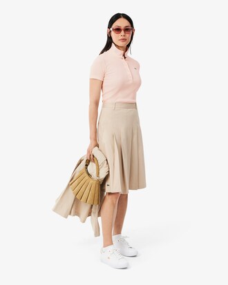 Slim Fit-Polohemd L.12.D aus gerippter Baumwolle