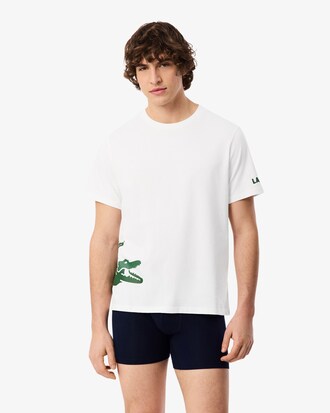 Loungewear-T-Shirt aus Baumwolle mit Druck