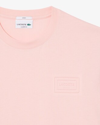 T-Shirt aus Baumwolljersey mit tiefgepr&auml;gtem Branding