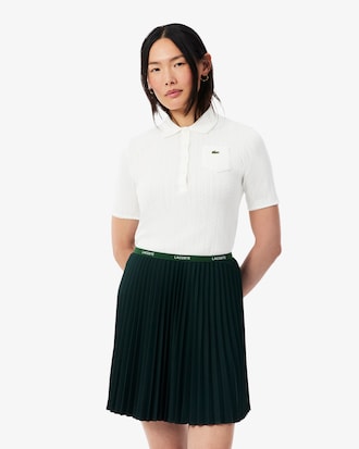 Slim Fit-Polohemd aus Pointelle-Strick