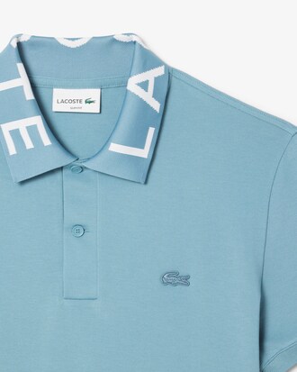 Slim Fit-Polohemd mit Branding aus Jacquard