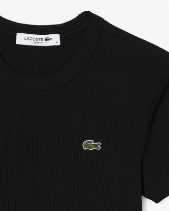 Slim Fit-T-Shirt aus gerippter Baumwolle