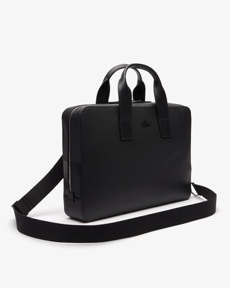 Herren-Laptoptasche CHANTACO aus mattem Piqué-Leder