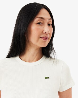 Slim Fit-T-Shirt aus gerippter Baumwolle