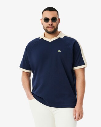 Classic Fit-Polohemd mit Piqué-Einsätzen