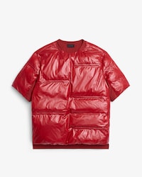 Runway wattiertes T-Shirt aus gl&auml;nzendem Taft
