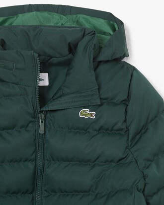 Unisex Puffer-Jacke aus Diamant-Taft mit Kapuze