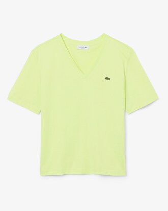 Relaxed Fit-T-Shirt aus weicher Baumwolle mit V-Ausschnitt
