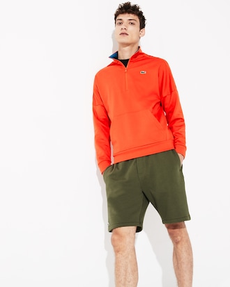 Herren LACOSTE SPORT Baumwoll-Sweatshirt mit Stehkragen