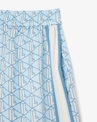 Fließende Shorts mit Monogramm-Druck