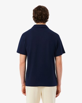 Classic Fit-Polohemd aus Baumwoll-Leinenmischung