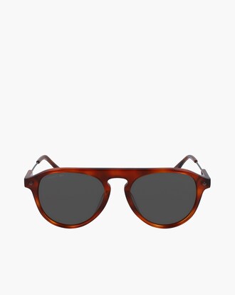 Ovale Acetat Sonnenbrille mit oberer Br&uuml;cke