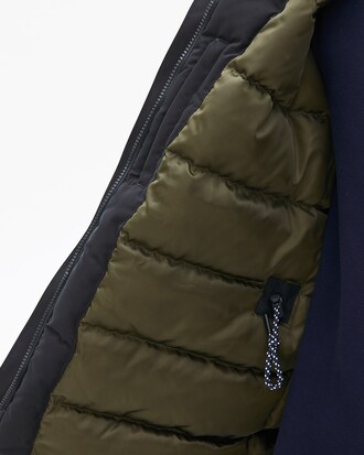 Langer Herren-Parka mit abnehmbarer Kunstpelz-Kapuze