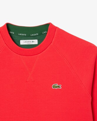 Sweatshirt aus Piqué mit Rundhalsausschnitt
