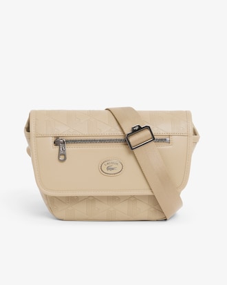 Mini-Kuriertasche aus Leder mit Monogramm