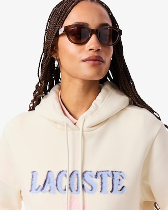 Hoodie aus Fleece mit Logo