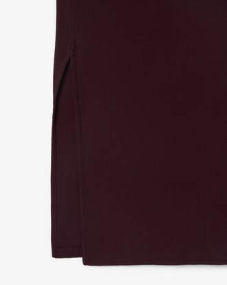 Slim Fit-Trainingskleid aus Baumwolle mit Rippstrick und Polokragen