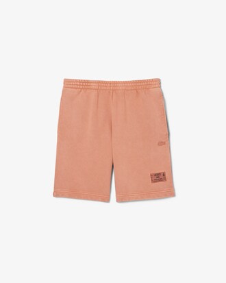 Shorts aus Baumwollfleece mit verwaschenem Effekt
