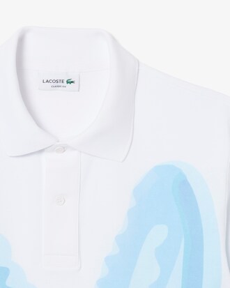 Classic Fit-Polohemd aus Piqu&eacute; mit Print