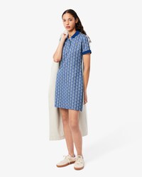 Slim Fit-Polokleid mit Monogramm aus Jacquard