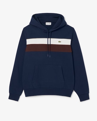 Hoodie aus Fleece mit Colorblock-Design