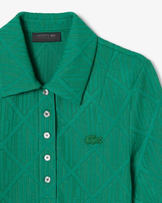 Slim Fit-Polohemd Runway mit Jacquard-Monogramm