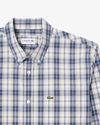 Kariertes Regular Fit-Hemd aus Popeline