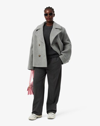 Übergroße Faltenhose aus Flanell