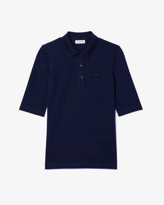 Slim Fit-Polohemd L.12.D mit Dreiviertelärmeln