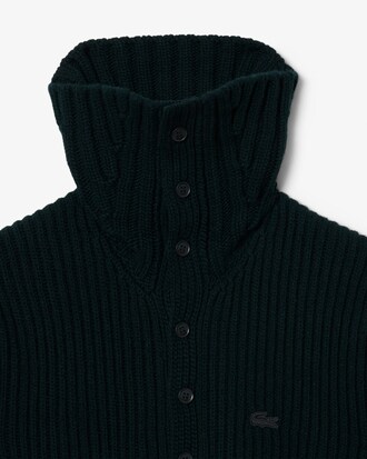 Pullover Runway aus Wolle mit Zopfmuster und Kragen