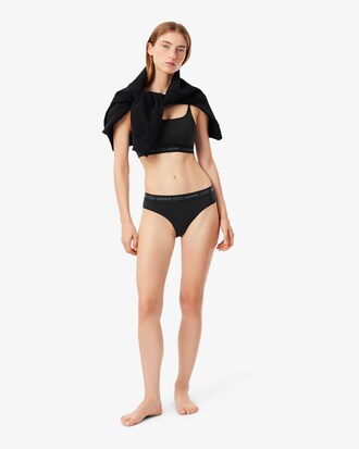 Bralette aus Mikrofaser mit gewelltem Bund