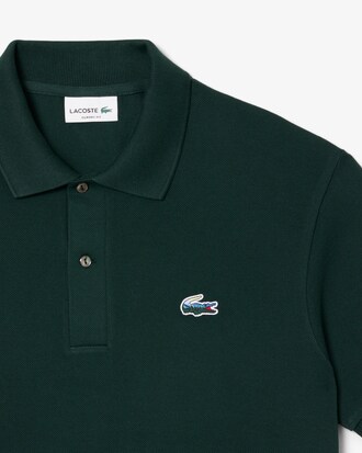 Classic Fit-Polohemd aus Piqu&eacute; mit Krokodil und Landschaft