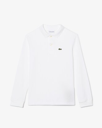 Polohemd aus Petit Piqué mit langen Ärmeln