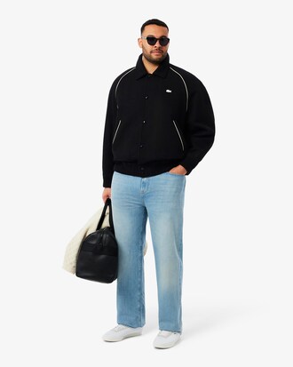 Collegejacke aus Wolle mit Akzent-Badge