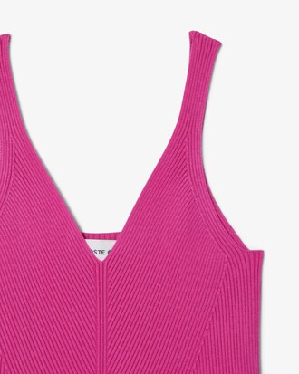 Langes, nahtloses Rippstrickkleid