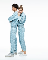 Denim-Jacke mit Aufdruck f&uuml;r Sie und Ihn LACOSTE L!VE