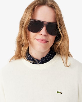 Relaxed Fit-Pullover aus Baumwolle mit Rundhalsausschnitt