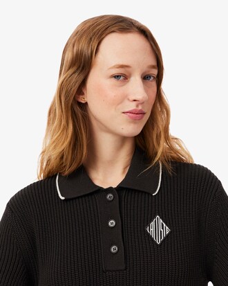 Polokleid aus Baumwolle mit Badge-Akzent