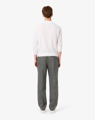 Straight Fit-Hose aus Wolle mit Chevron-Muster