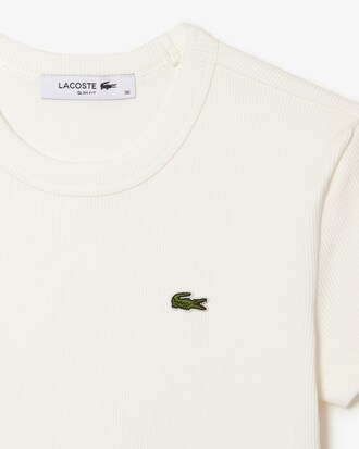 Slim Fit-T-Shirt aus gerippter Baumwolle