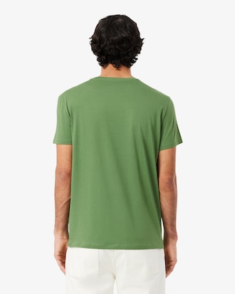 T-Shirt aus leichter Pima-Baumwolle mit V-Ausschnitt