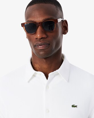 Slim Fit-Hemd aus Baumwollpiqu&eacute;