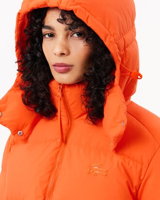 Relaxed Fit-Daunenjacken aus Wolle mit Kapuze